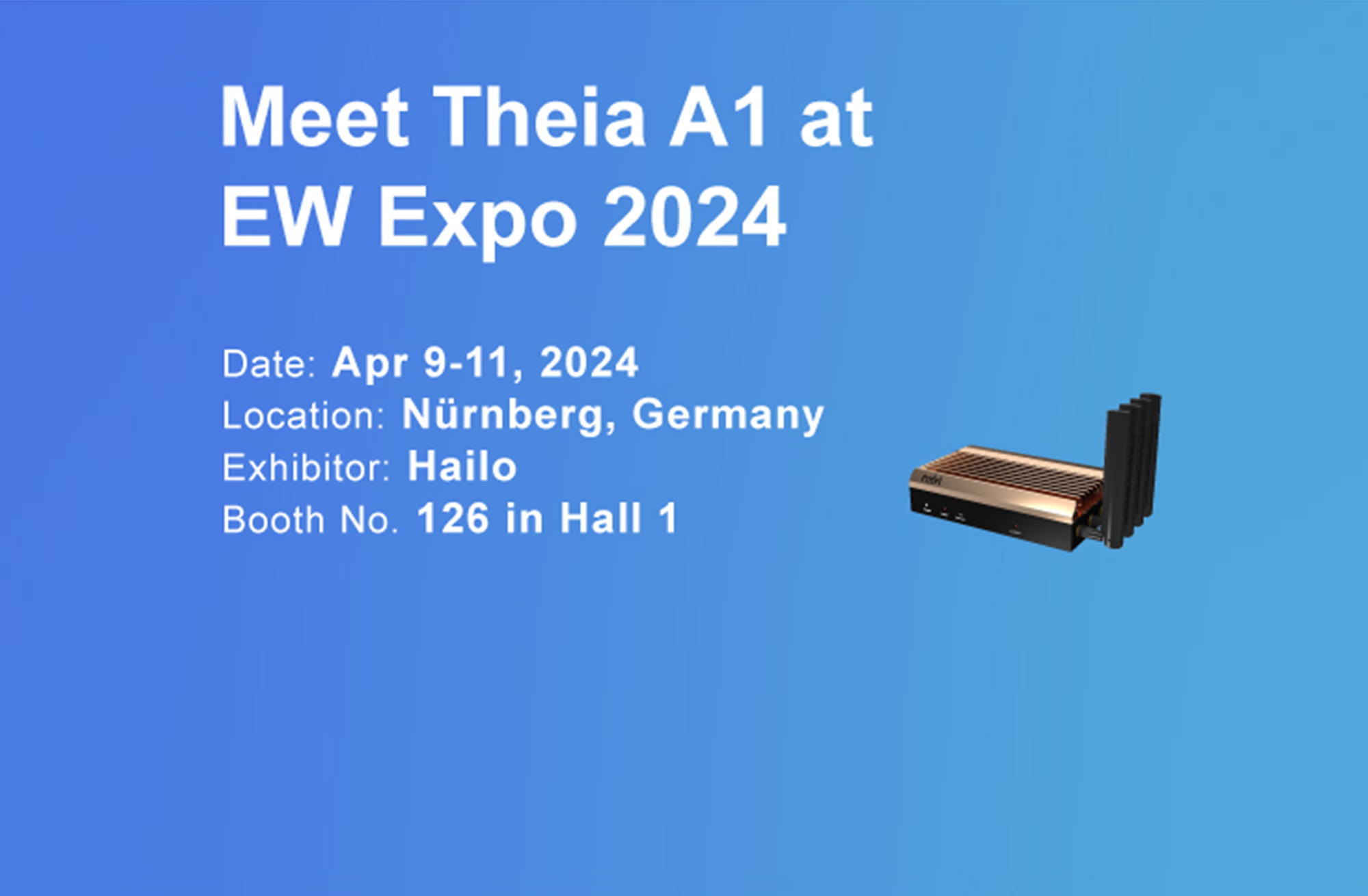 Theia A1 will be Showcased at 2024 Embedded World: A Leap Forward in Video AI and Edge Computing
